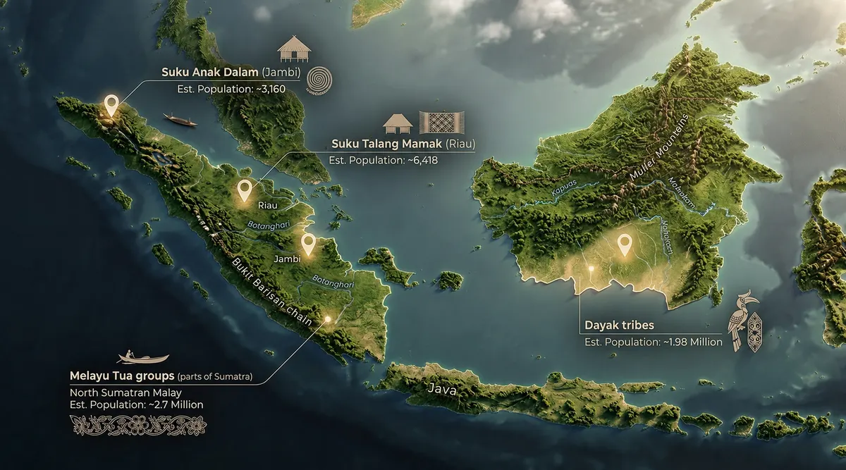 Ethnic groups and dragon's blood resin across Sumatra and Kalimantan